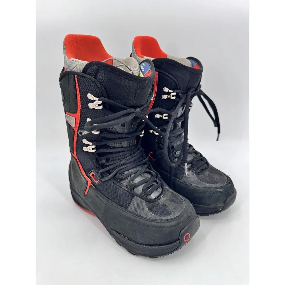BURTON Driver Men's Black Rust Red Orange Snowboard Boots Size 8